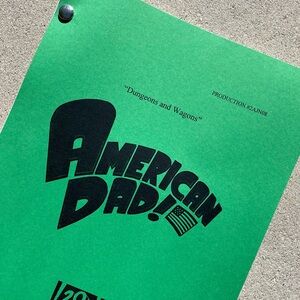American Dad Original 2005 Dungeons & Wagons Production Used Table Draft Script